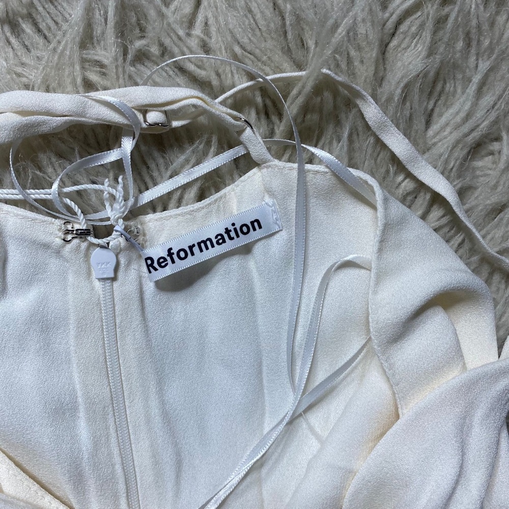 NWT Reformation Bray Dress, Ivory Wedding Dress, Formal Gown - Picture 3 of 10